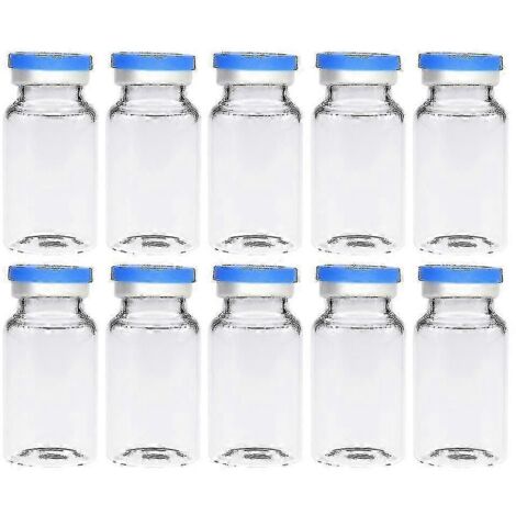 Lot de 20 flacons transparents et résistants de 10 ml avec espace de tête, en verre, pour la science cosmétique (1/4)