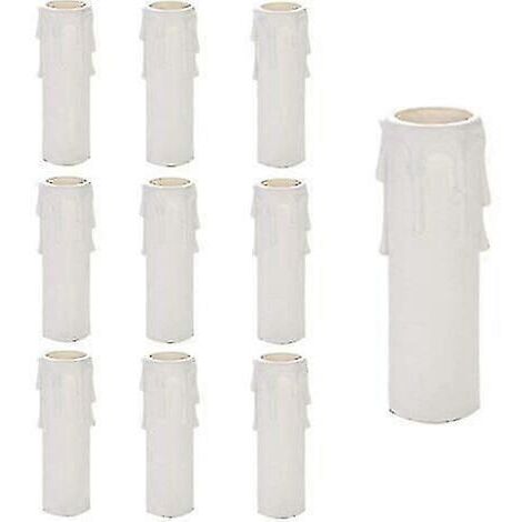Bougies en plastique pour lustre, lot de 10 bougies en forme de larme pour lustre, tubes pour bougies de lustre, ensembles de bougies pour lustre (1/5)