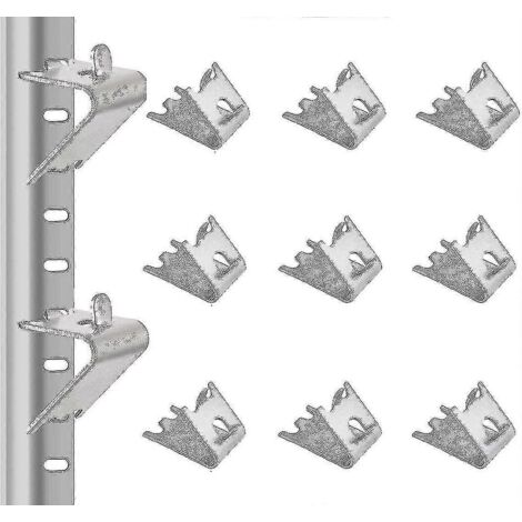 Lot de 12 clips de fixation pour étagères de congélateur, en acier inoxydable, pour réfrigérateur commercial. Supports d'étagères de congélateur de 1,5 mm d'épaisseur, couleur argent. (1/5)