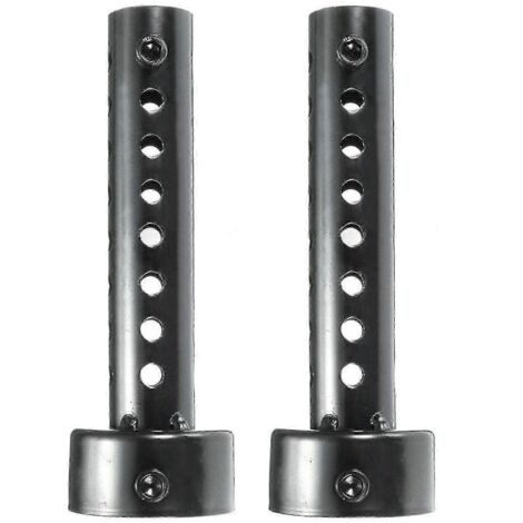 2x Silencieux universel pour moto avec chicane et réduction de bruit, 48 mm, noir (1/5)