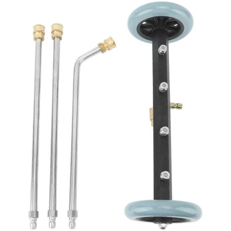 Nettoyeur de châssis en acier inoxydable et laiton, 4000 psi, balai à eau, raccord rapide 1/4 po, pour voiture, maison et route (1/5)