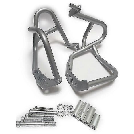 Protection moteur argentée pour moto BMW R1200R (2007-2014). (1/5)