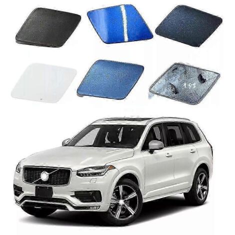 Cache de lave-phare de pare-chocs avant pour Volvo XC90 2016-2022, noir, côté droit (réf. 39825447 et 39825430).