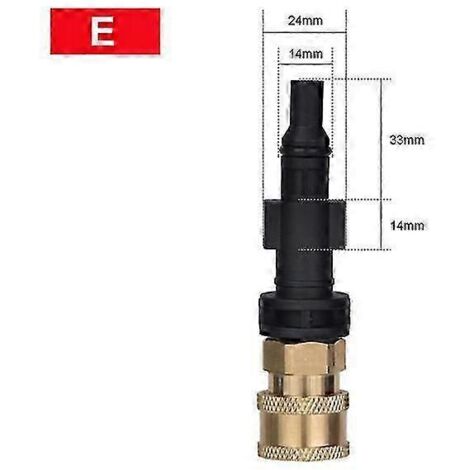 Adaptateur mâle G1/4" à dégagement rapide pour nettoyeur haute pression Karcher LAVOR Black Decker Bosch Parkside (argenté) (1/5)