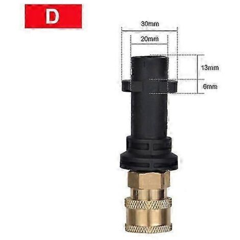 Adaptateur mâle G1/4" à dégagement rapide pour nettoyeur haute pression, compatible avec les machines de nettoyage Karcher, LAVOR, Black Decker, Bosch et Parkside (orange). (1/5)
