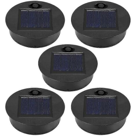 Lot de 5 pièces de rechange pour lampe solaire (diamètre supérieur : 7 cm, diamètre inférieur : 6 cm), 7 lumens, blanc chaud (voir photo) (1/5)