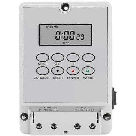 Minuterie numérique programmable 220 V avec micro-ordinateur et commande de sonnerie automatique (1/3)