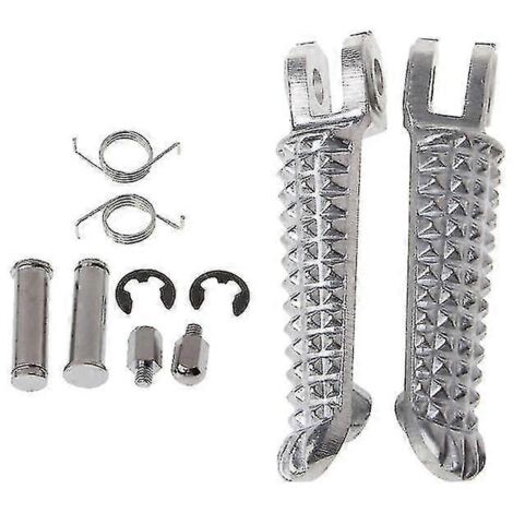 Repose-pieds avant en aluminium pour moto Yamaha YZF R1 R6 R6S (1998-2012, 2003-2008) - Argent (1/5)
