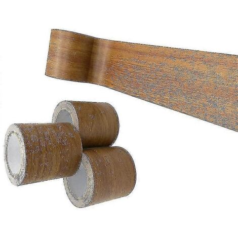 Rouleau de 5 m de ruban adhésif de réparation imitation bois réaliste pour meubles de maison Decora-Brown- (1/2)
