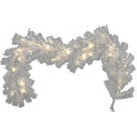Guirlande lumineuse blanche de Noël de 2,7 m (9 pieds) avec 30 LED, pré-illuminée. (1/5)
