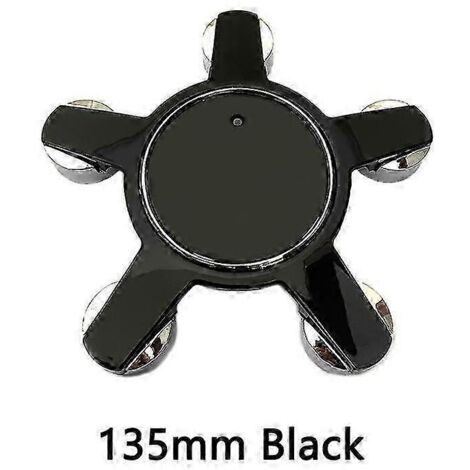 Lot de 4 enjoliveurs de roue de voiture gris et noir, disponibles en 135 mm, 69 mm, 68 mm, 61 mm et 60 mm. Protection anti-poussière. Logo et emblème. Accessoires auto. Noir 135 4F0601165N (1/5)
