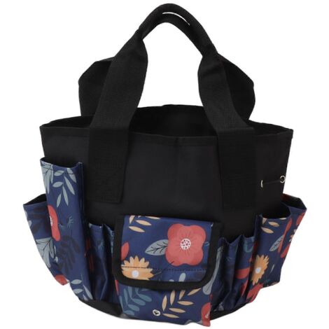 Sac à outils seau en tissu Oxford grande capacité avec bandoulière réglable pour le jardinage et l'aménagement floral (1/5)