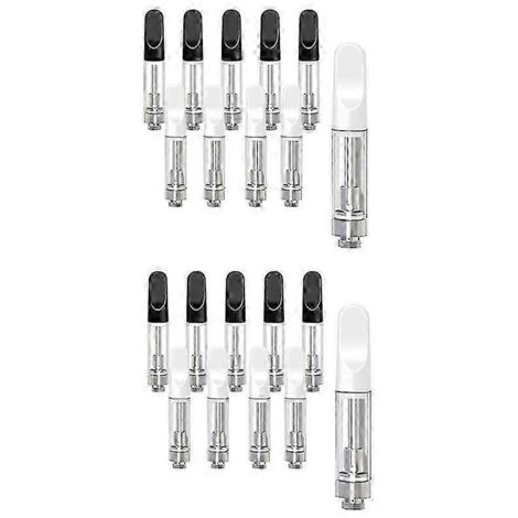 20 cartouches de stockage vides pour flacons en verre et céramique de 1,0 ml, faciles à remplir, noires et blanches (voir photo). (1/5)