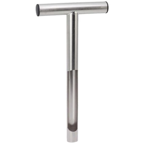 Sonde de prélèvement de sol portable en acier inoxydable 304 avec poignée en T, outil de prélèvement de sol pour ferme, jardin et pelouse, 30 cm (12 pouces) (1/5)