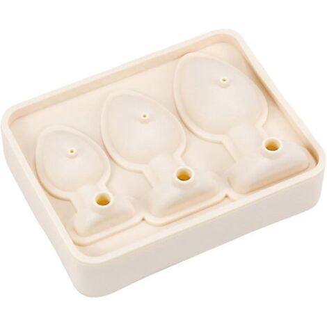 Moule à glaçons en forme de plug anal, moule en silicone amusant pour gâteaux, chocolats et bonbons faits maison, beige (1/4)