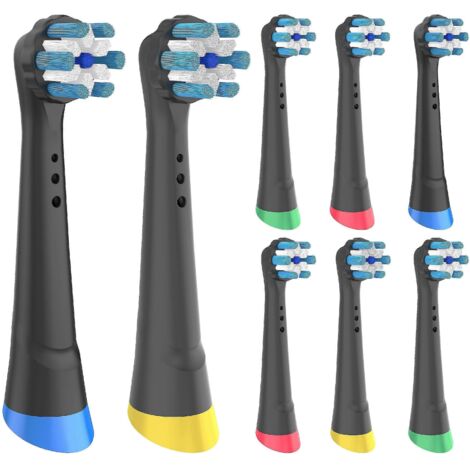 Aufsteckbrsten Kompatibel fr Oral B IO Zahnbrsten (8er Pack Schwarz) - Zahnbrstenaufstze - Fr Oral B IO Modelle (1/5)