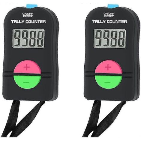Lot de 2 compteurs électroniques manuels numériques avec cordon, modèle addition/soustraction (1/5)