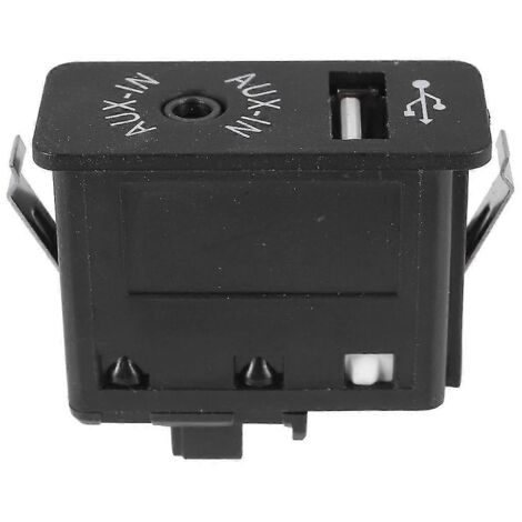 Adaptateur USB/AUX pour voiture, prise d'entrée auxiliaire pour BMW E81, E87, E90, F10, F12, E70, X4, X5 et X6 (noir) (1/5)
