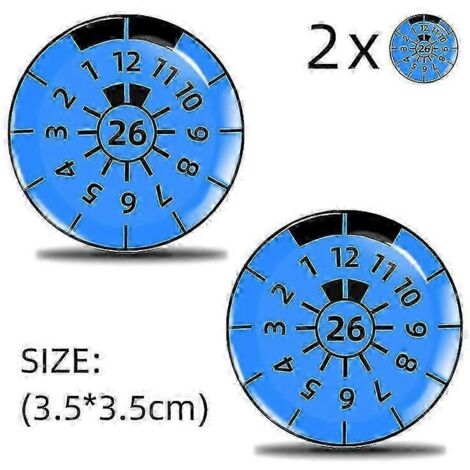 Lot de 2 autocollants 3D en gel pour plaque d'immatriculation, logo TÜV -GSLA26 (1/4)