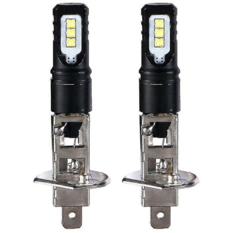 Kit de 2 ampoules LED H1 6000k blanc ultra brillant 6000lm pour feux de jour (feux de route) (1/4)