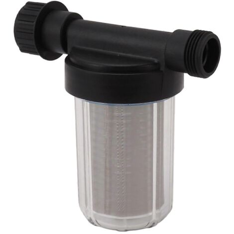 Filtre à eau G3/4 pour tuyau d'arrosage, crépine, filtre en acier inoxydable transparent, filtre à sédiments pour tuyau d'arrosage (1/5)
