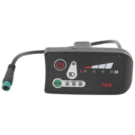 Panneau d'affichage LED de puissance pour vélo électrique, avec prise mâle 5 broches étanche pour guidon de 22,2 mm, 48 V. (1/4)