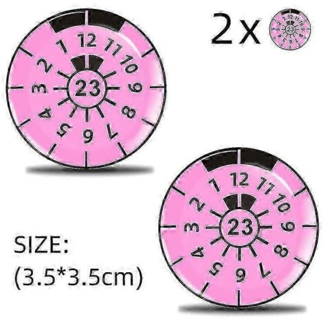 Lot de 2 autocollants 3D en gel pour plaque d'immatriculation, badges de certification TÜV -GSLA23 (1/4)
