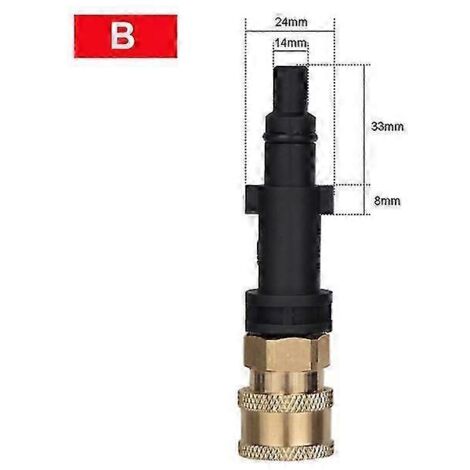 Adaptateur mâle G1/4" pour nettoyeur haute pression, raccord rapide, compatible avec les machines de nettoyage Karcher, LAVOR, Black Decker, Bosch et Parkside (marron) (1/5)