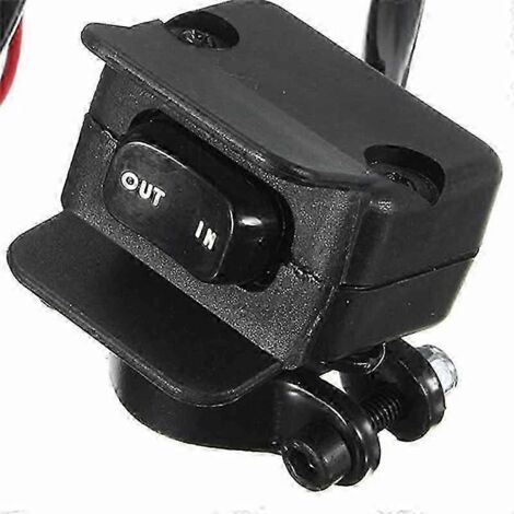 Kit de treuil 3 mètres pour moto, quad et SSV, avec interrupteur à bascule, commande au guidon et connecteur étanche 12 V, noir. (1/5)