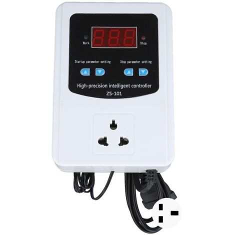 Contrôleur de température numérique pour serre 1500 W, thermostat avec écran LCD, prise 10 A, 220 V (1/5)
