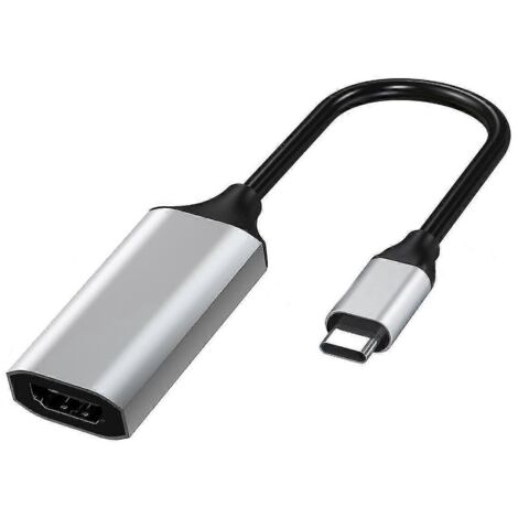 Câble USB-C vers HDMI 4K 30 Hz compatible avec MacBook et autres ordinateurs portables (argenté) (1/5)