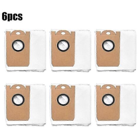 Lot de 6 sacs à poussière pour aspirateur robot Lenovo T1 Pro - Pièces détachées pour le nettoyage domestique - Accessoires de rechange pour aspirateur - Pour la maison (1/2)