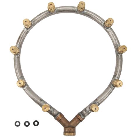 Buse annulaire multifonctionnelle à filetage femelle G3/8, buse de pulvérisation à plusieurs têtes en forme d'anneau pour l'irrigation agricole et de jardin (10 têtes). (1/5)