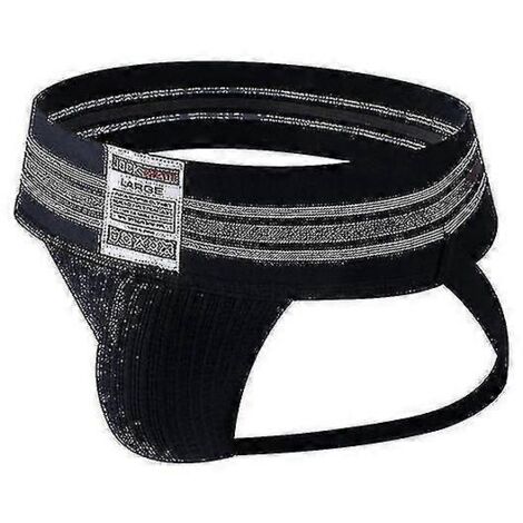 Vêtements pour hommes Erwear Supporter athlétique pour jeunes Fitness Jockstrap Erpants-M-Noir