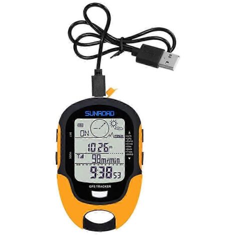 Sunroad FR500 Altimètre numérique multifonction LCD, baromètre, boussole, thermomètre, hygromètre, prévisions météo, lampe torche LED - FR510 (1/4)