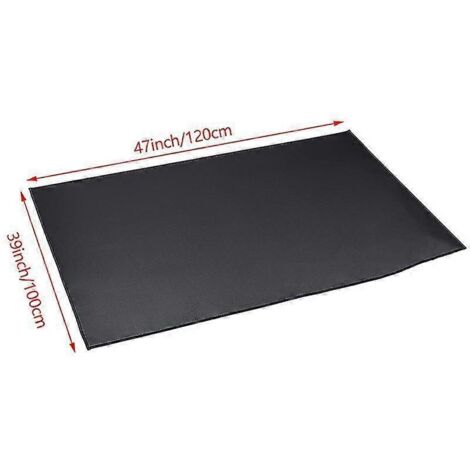 Tapis de cheminée ignifugé pour foyer, poêle à bois, résistant au feu - Taille S - Noir (1/5)