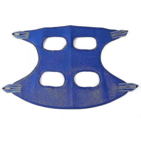 Harnais de toilettage pour chien avec coupe-ongles, tondeuse, lime à ongles, peigne, sac de contention respirant pour hamac, accessoire de toilettage pour chien - L - Bleu (1/3)