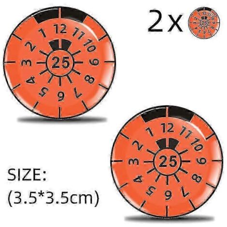 Lot de 2 autocollants 3D en gel pour plaque d'immatriculation, badges de certification TÜV -GSLA25 (1/4)