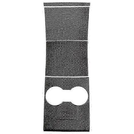 Cache moulé pour console centrale Tesla Model 3 2018-2020, façade de porte-gobelets, garnitures décoratives adhésives, finition carbone mat (1/5)
