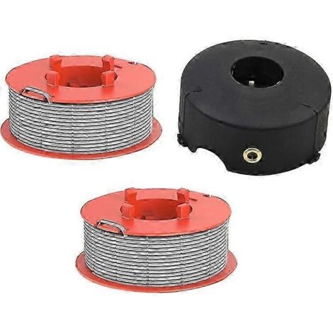 Compatible avec les tondeuses à gazon Bosch ART 23 COMBITRIM / ART 26 COMBITRIM : bobine de fil à 2 spires + 1 capuchon de bobine, F016800175 / F016L71088 (voir illustration). (1/5)