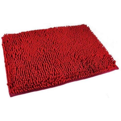 Tapis de bain style simple, doux tapis de bain en polaire corail pour le sol, salle de bain (1/5)
