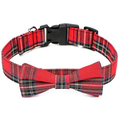 Collier pour chien avec nœud papillon amovible, colliers pour chiens réglables avec nœud papillon pour grands chiens (1/5)