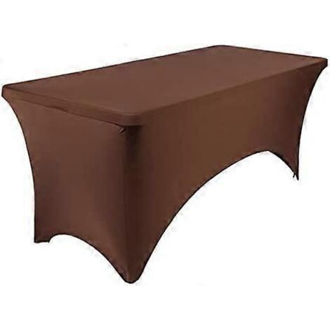 Nappe rectangulaire élastique pour table de cocktail, table de mariage, bar, banquet, fête (1/5)