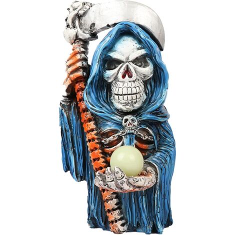 Statue de nain de jardin, nain de jardin zombie effrayant en polyrésine de 20 cm, sculpture décorative d'Halloween (1/5)