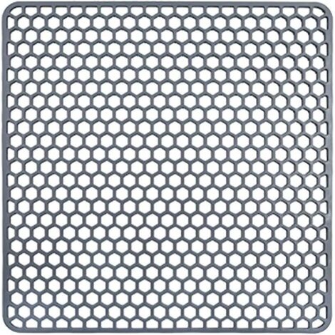 Dessous de plat multifonctionnel en silicone pour la cuisine et la table (gris nid d'abeille) (1/4)