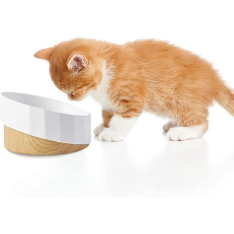 Gamelle surélevée décorative pour chats et chiens / Antidérapante / Anti-vomissements, distributeur de croquettes pour chats (1/5)