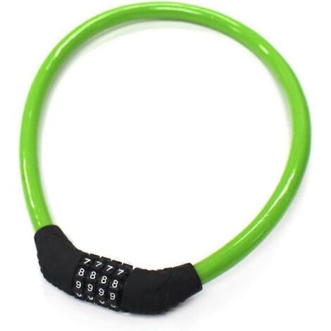 Antivol de vélo de sécurité, combinaison à 4 chiffres, câble antivol pour vélos, 60 x 1,27 cm (1/5)