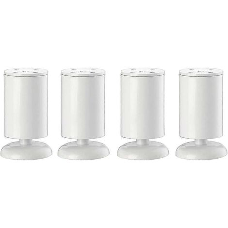 Lot de 4 pieds de meubles cylindriques en acier inoxydable épais et réglables pour table ou canapé (1/5)