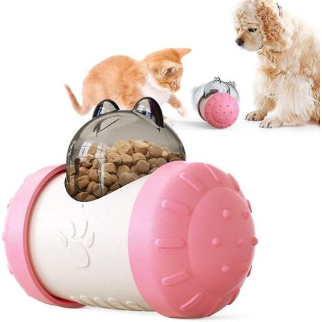 Balle-puzzle amusante et éducative pour chiots et chats de petite et moyenne taille (rose) (1/4)