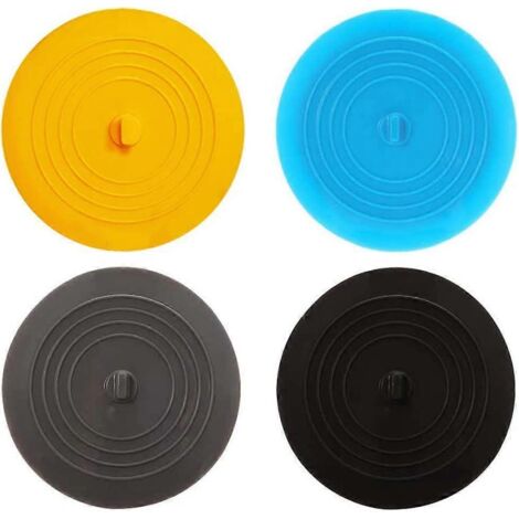 Lot de 4 bouchons d'évier en silicone, bonde universelle en caoutchouc silicone, bouchon d'évier de cuisine (1/4)